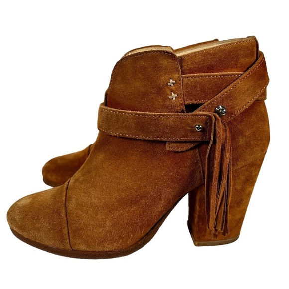 RAG & BONE Harrow Fringed Suede Ankle Boots - Picture 3 of 12
